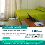 Our single rooms offer comfort, privacy, and spacious design for your personal space.