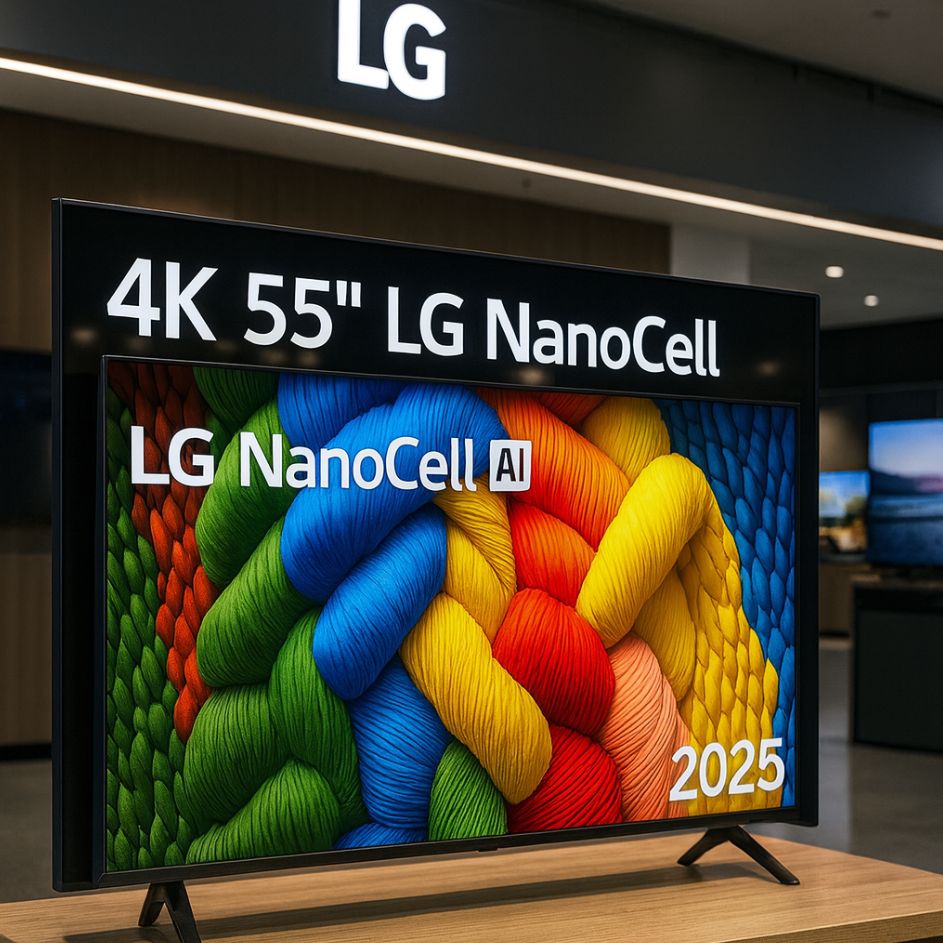 Smart TV 4K 55″ LG NanoCell 55NANOA Processador α7 AI Ger8 4K Super Upscaling Google Cast Alexa Integrado Controle AI Smart Magic WebOS 25