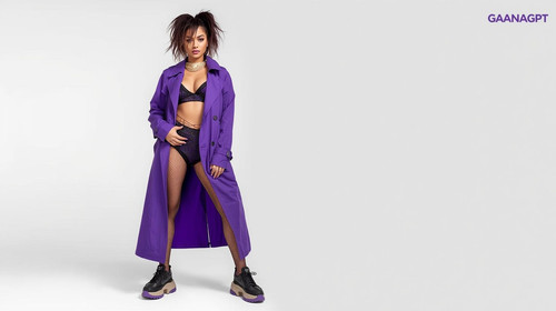 8. 16 9 white matte backdrop. Popstar on the left, scaled to occupy ~50% vertical height, wearing pu.jpg