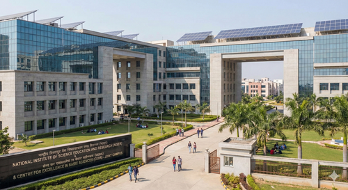 Modern university campus building, representing NISER and CEBS