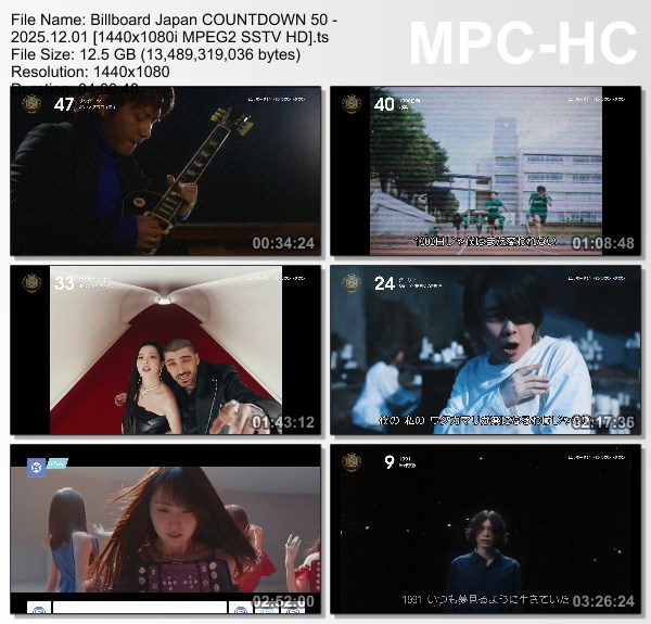 [TV-Variety] Billboard Japan COUNTDOWN 50 (SSTV 2025.12.01)