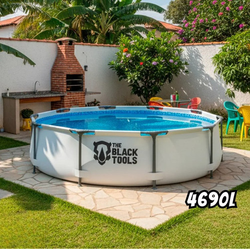 Piscina Estruturada Redonda Circular Aço Pvc Cinza 4690l.jpg