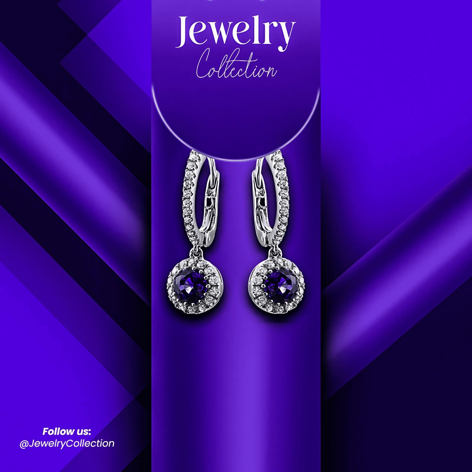Royal Sapphire Earrings Social Media Ad