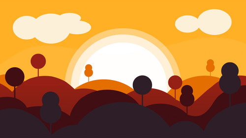vector landscape digital art sun clouds rolling hills flat 3840x2160 6375.jpg