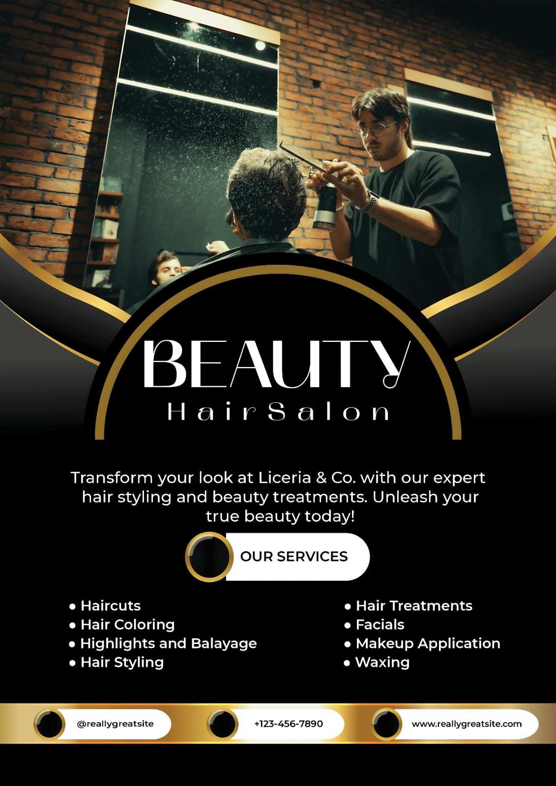 Premium Beauty & Hair Salon Flyer