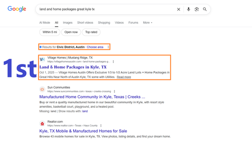 land and home packages great kyle tx