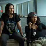 THE RIP. (L to R) Catalina Sandino Moreno as Detective Lolo Salazar and Teyana Taylor as Detective N