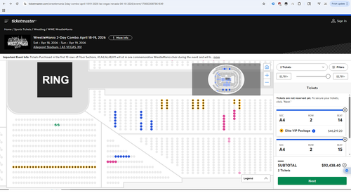 wrestlemania vegas 2 seat ticket price 92K.png