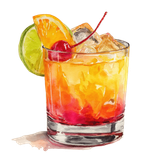 pngtree ultra realistic watercolor painting of tequila sunrise drink png image 16480555.png