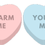 Valentine word Hearts