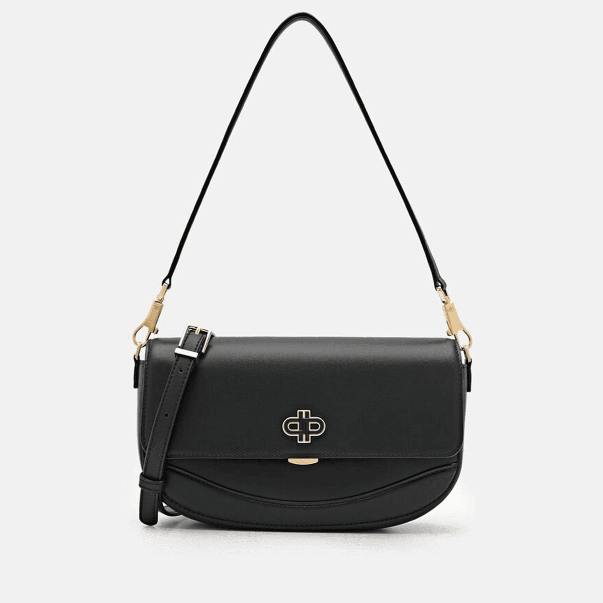 Túi đeo vai Icon Leather - Đen