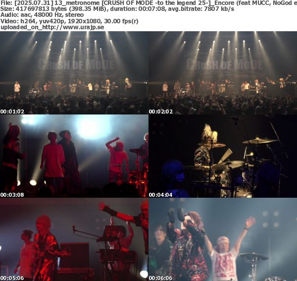 ムック – [2025.07.31] MUCC at CRUSH OF MODE-TO THE LEGEND’25 (TwitCasting Channel)