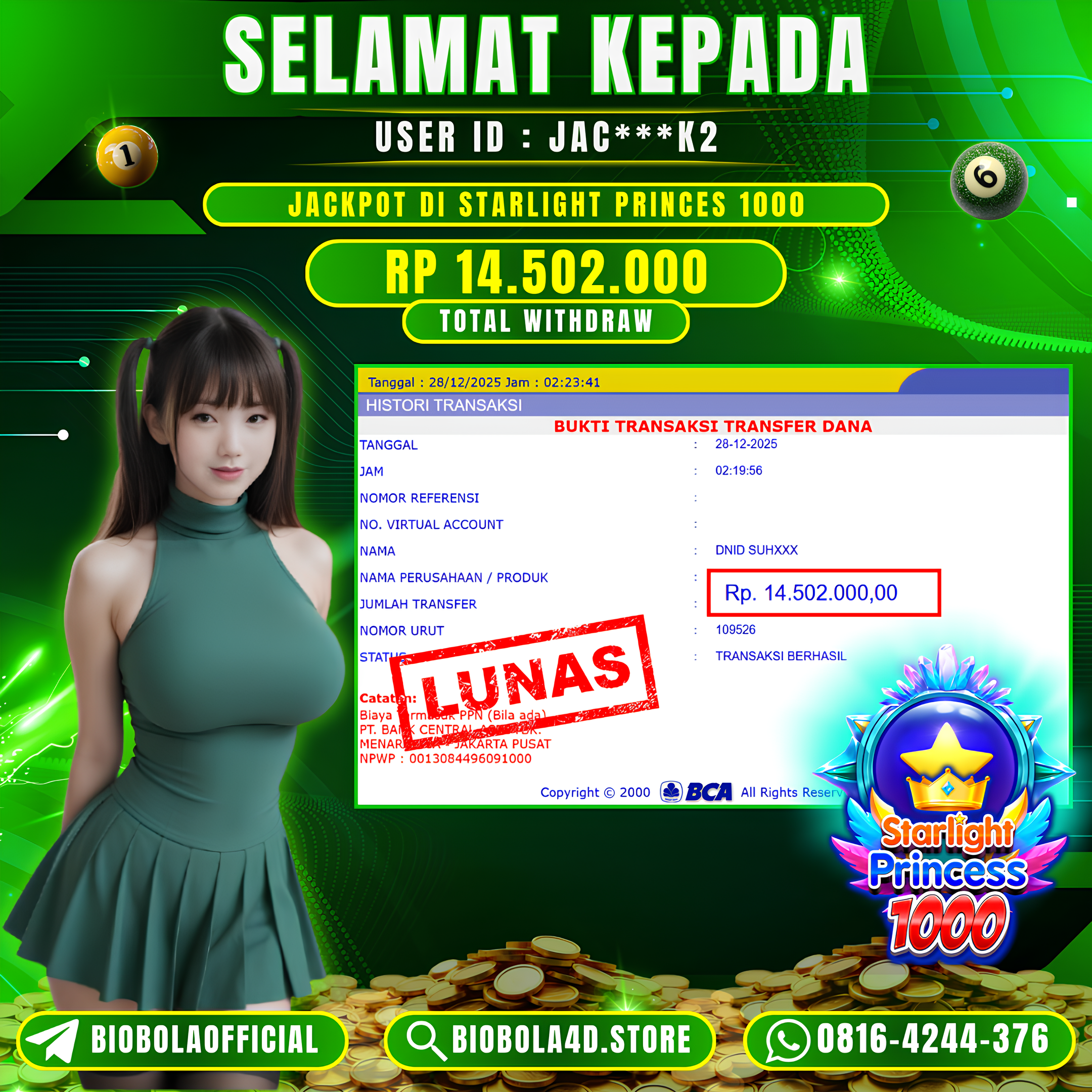 JP STARLIGHT PRINCES 1000 14JT DI BAYAR LUNAS !!