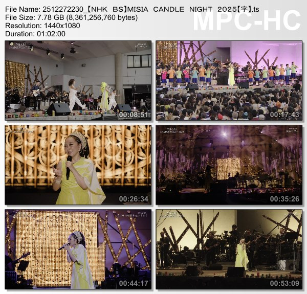 [TV-Variety] MISIA CANDLE NIGHT 2025 LIGHT OF PEACE -80th Year- (NHK BS 2025.12.27)