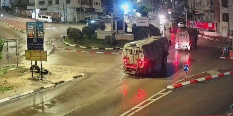 جانب من اقتحام قوات الاحتلال لدوار زواتا غرب نابلس....