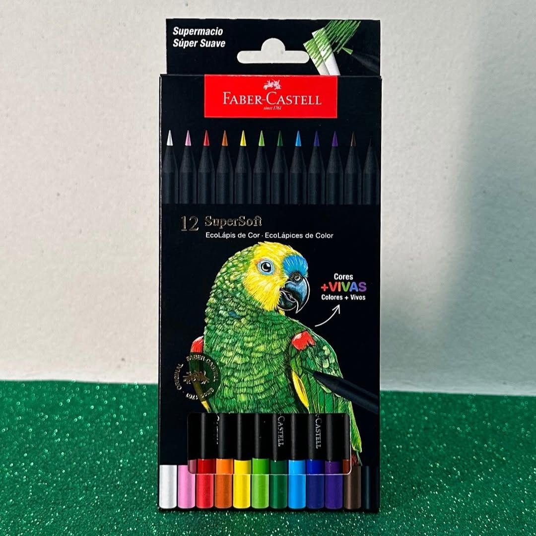 Lápis De Cor, Faber-Castell, Ecolápis Supersoft, 210710, 12 cores