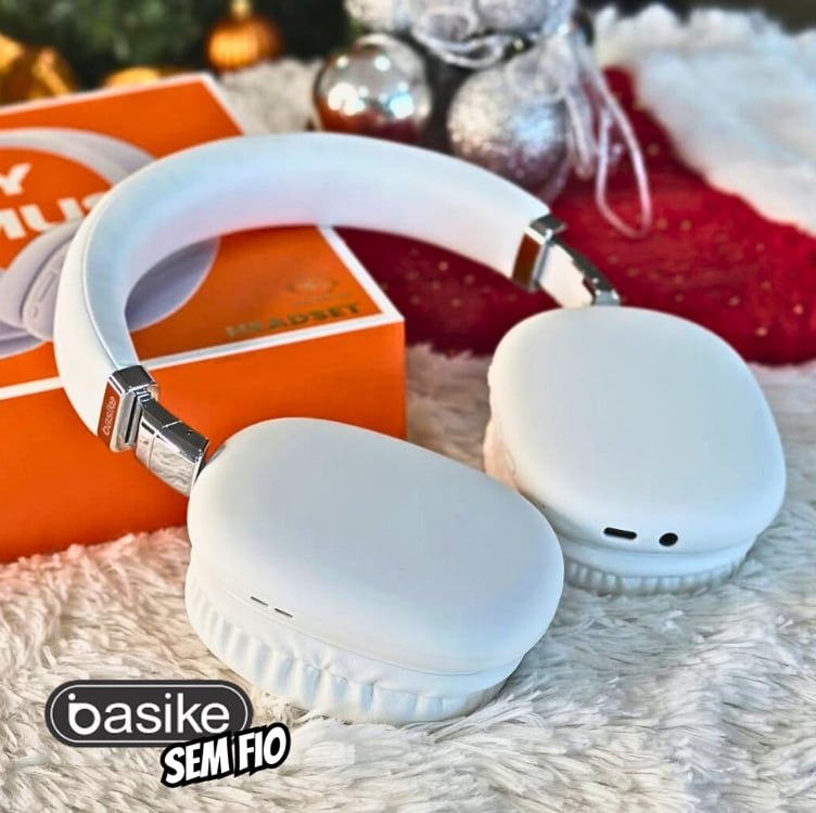 Basike Fones de Ouvido Sem Fio, Headphone Bluetooth on-ear com Microfone, ANC Cancelamento do Ruído, Até 50 Horas de Música, HQ001B