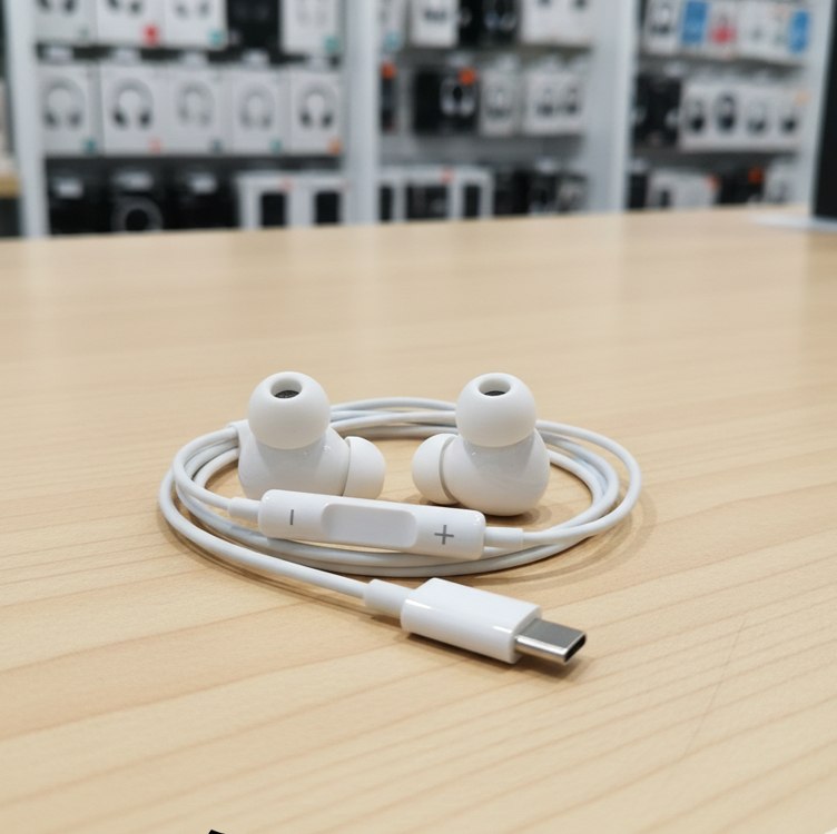 Fones De Ouvido Com Fio Tipo C Intra Auricular Microfone Integrado Compativel iPhone 15 15 Pro 15 Pro Max 16 16 Pro Max Com Fio Fones Estéreo Compatíveis ANDROID LG Qualidade Premium