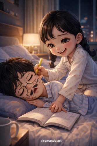20251229 0741 Siblings' Playful Mischief remix 01kdkxymkcekrssak00thw06tb.jpg