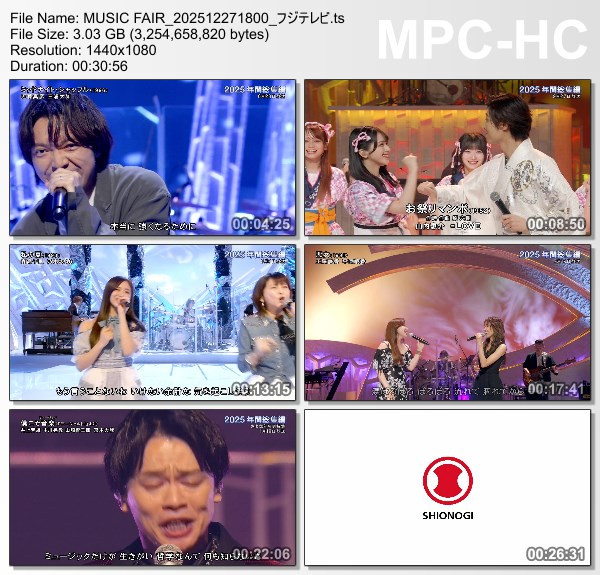 [TV-Variety] MUSIC FAIR – 2025.12.27
