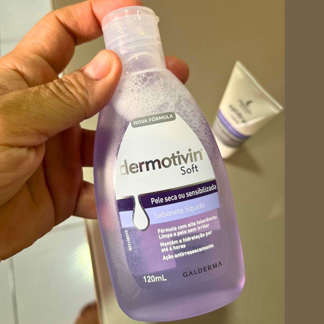 Sabonete Líquido Facial Pele Seca Ou Sensibilizada Dermotivin Soft 120mL