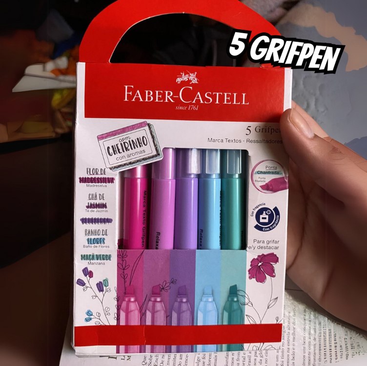 Marca-texto Grifpen com Cheirinho Faber-Castell, Relaxa & Reequilibra – MT/ES5RRZF
