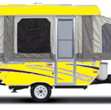 Tente Roulotte jaune