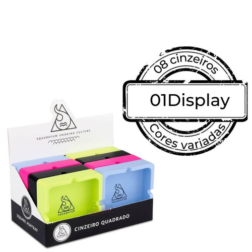 Cinzeiro de Silicone Quadrado Multiuso Squadafum 10x10 Display C8 (2)