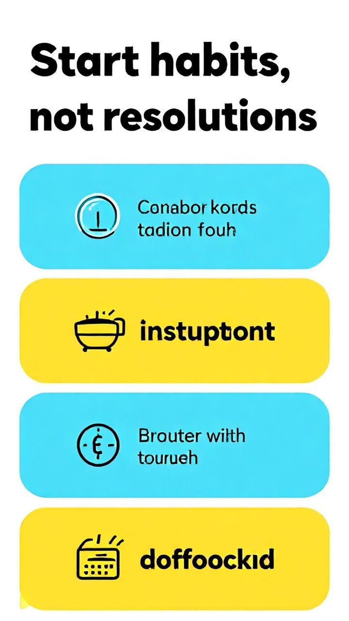 Start habits, not resolutions