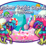 rainbow bright cupcakes