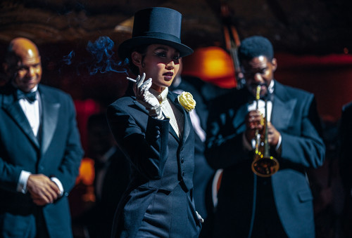 Li Jun Li plays Lady Fay Zhu and Jovan Adepo (back right) plays Sidney Palmer in Babylon from Paramo.jpg