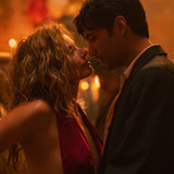 Margot Robbie plays Nellie LaRoy and Diego Calva plays Manny Torres in Babylon from Paramount Pictur
