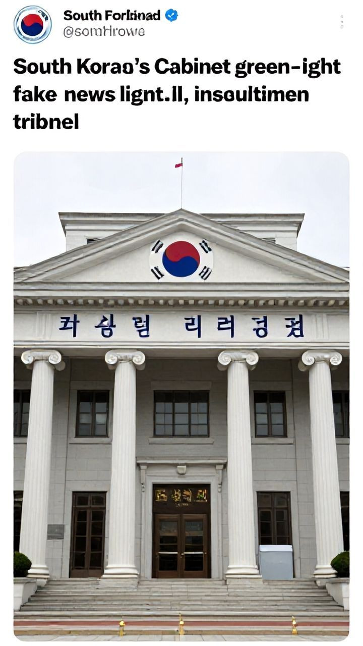 South Korea’s Cabinet green-lights fake news bill, insurrection tribunal