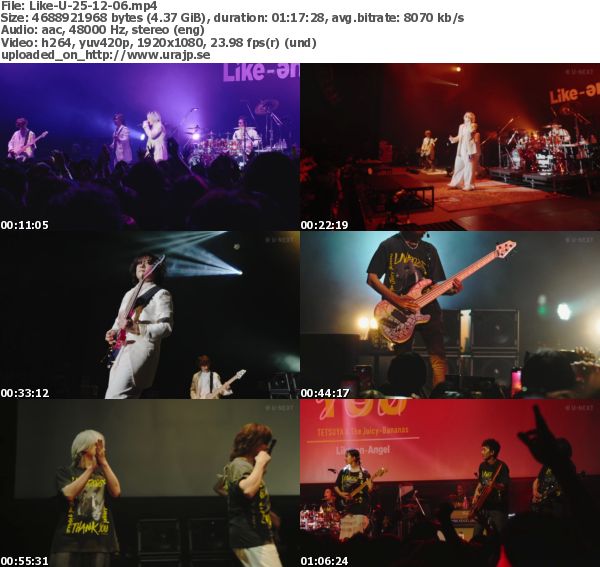 [TV-Variety] Like-an-Angel「LIVE 2025 “THANK YOU”」(U-NEXT Channel 2025.12.06)