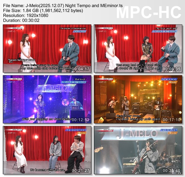 [TV-Variety] J-MELO – 2025.12.07 Night Tempo and MEminor