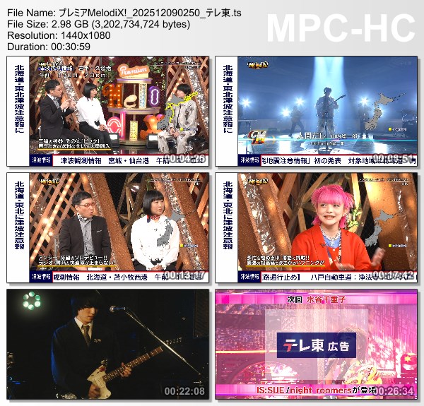 [TV-Variety] プレミアMelodiX! – 2025.12.08