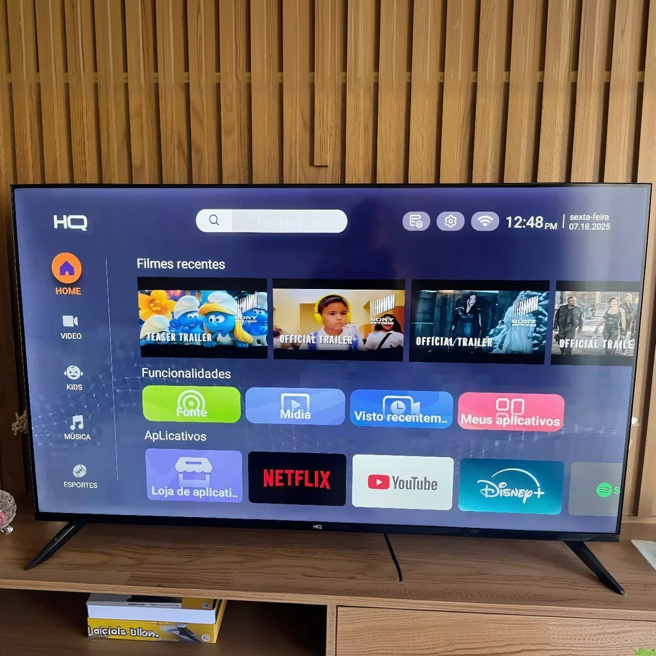 Smart TV HQ 50″ UHD tela sem bordas Android 13 design Slim HQS50NKHM