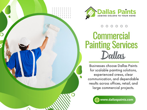 Professional Commercial Painting Services Dallas often design phased schedules as part of their proposal.

Contact :Dallas Paints
Address: 2427 Allen St, Dallas, TX 75204
 Phone: (214) 978-4400

Find Us On Google Map: https://maps.app.goo.gl/JUwfMorJhrE3fb626

Official website: https://www.dallaspaints.com/commercial-painting-service-dallas


 Read Our Blog:
https://paintsdallas.wordpress.com/
https://dallaspaints.wixsite.com/dallaspaints
https://dallaspaints.weebly.com/

More Links:
https://igli.me/dallaspaints
https://gravatar.com/dallaspaintshouse
https://whoosmind.com/dallaspaints