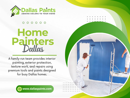 Professional Home Painters Dallas often recommend checking high-use walls every few months so small issues do not turn into large ones.

Contact :Dallas Paints
Address: 2427 Allen St, Dallas, TX 75204
 Phone: (214) 978-4400

Find Us On Google Map: https://maps.app.goo.gl/JUwfMorJhrE3fb626

 Read Our Blog:
https://penzu.com/p/a55228ff7ad59874
https://dallaspaints.mystrikingly.com/blog/dallas-house-painters
https://paintsdallas.wordpress.com/

More Links:
https://dallaspaints.taplink.ws
https://peatix.com/us/user/28744497
https://disqus.com/by/dallaspainters/about/