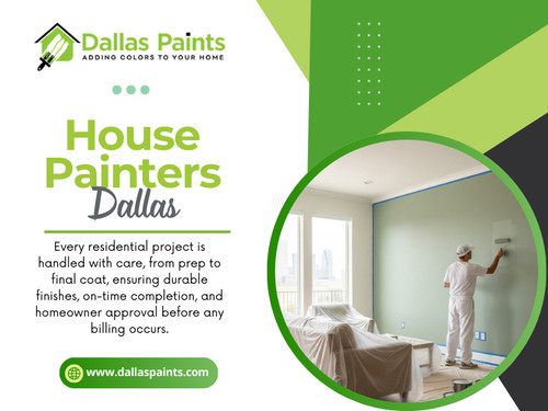Many House Painters Dallas recommend saving leftover paint for this reason. Small touch-ups blend far better when done early than when damage spreads.

Contact :Dallas Paints
Address: 2427 Allen St, Dallas, TX 75204
 Phone: (214) 978-4400

Find Us On Google Map: https://maps.app.goo.gl/JUwfMorJhrE3fb626

 Read Our Blog:
https://dallaspaints.wixsite.com/dallaspaints
https://dallaspaints.weebly.com/
https://dallaspainters.tumblr.com/

More Links:
https://linktr.ee/dallaspainters
https://medium.com/@dallaspaints/about
https://www.viki.com/collections/4218653l