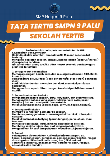 Hijau Oranye Ilustrasi Tata Tertib Sekolah Poster.png