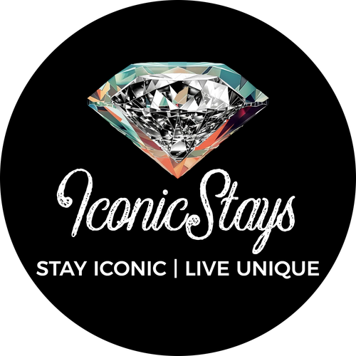 IconiStays Logo Black BG White Round.png