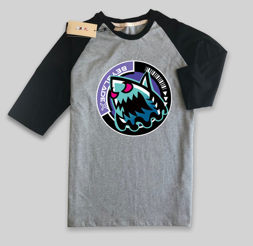 Raglan T Shirt 03 Black Grey.jpg