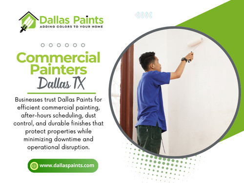 Commercial painting delays are rarely unavoidable. Most stem from planning gaps, communication breakdowns, or rushed decisions that could have been addressed early. By understanding common mistakes and working with experienced Commercial Painters Dallas TX, businesses can keep projects on schedule and stress levels low.


Contact :Dallas Paints
Address: 2427 Allen St, Dallas, TX 75204
 Phone: (214) 978-4400

Find Us On Google Map: https://maps.app.goo.gl/JUwfMorJhrE3fb626

Official website: https://www.dallaspaints.com/commercial-painting-service-dallas


 Read Our Blog:
https://dallaspaints.weebly.com/
https://dallaspainters.tumblr.com/
https://697864d8e6f50.site123.me/

More Links:
https://heylink.me/dallaspaints/
https://www.flickr.com/people/dallaspaints/
https://www.reverbnation.com/dallaspainters