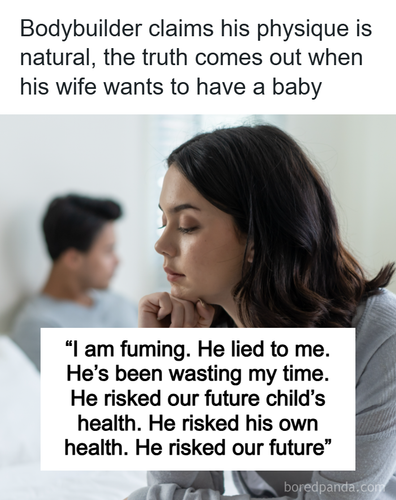 body builder husband infertile woman angry.png