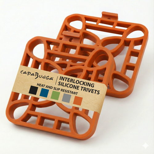 2pcs Orange Silicon Trivets.png