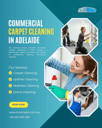 Inverclean transforms Adelaide offices into clean, inviting spaces. As experts in commercial carpet cleaning in Adelaide, they tackle grime and allergens with safe, quick-dry methods. Their professionals tailor each clean, using advanced tools to refresh carpets and enhance workplace appeal. Inverclean’s reliable service supports businesses, ensuring a polished look. Their commitment to quality sets them apart. Visit: https://inverclean.com.au/