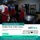 Residents enjoy fresh breakfasts, lunches and dinners cooked hygienically.