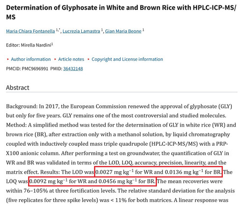 Glyphosate levels in white and brown rice compared.jpg