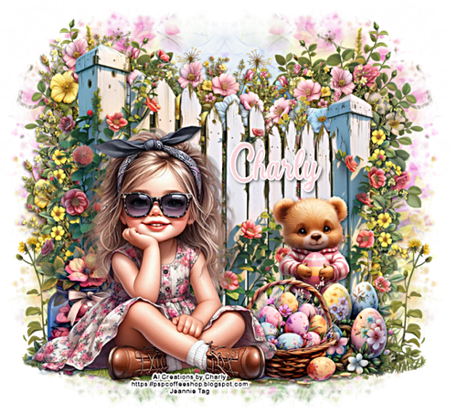 Easter Girl And Bear Charly.2
